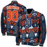 personalized detroit tigers pyramid shapes navy varsity jacket best selling