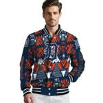 personalized detroit tigers pyramid shapes navy varsity jacket best selling