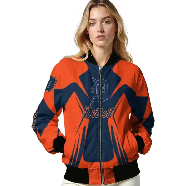 personalized detroit tigers spider mark navy red crocs bomber jacket latest model