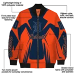 personalized detroit tigers spider mark navy red crocs bomber jacket best selling
