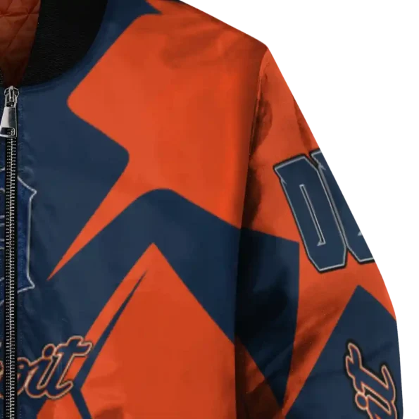 personalized detroit tigers spider mark navy red crocs bomber jacket premium grade