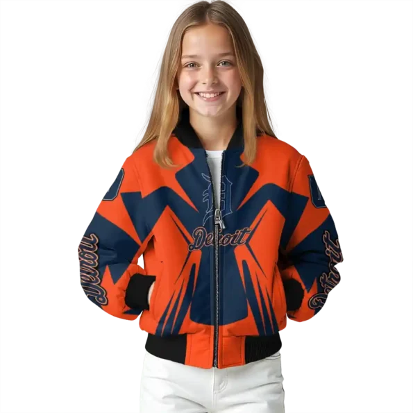 personalized detroit tigers spider mark navy red crocs bomber jacket top rated