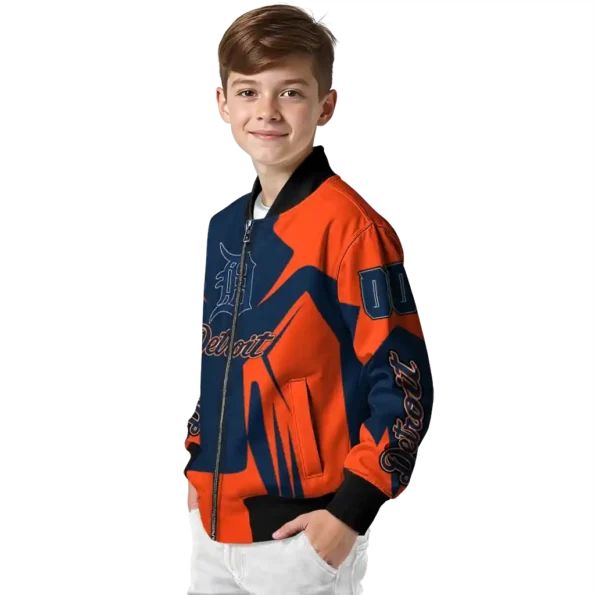 personalized detroit tigers spider mark navy red crocs bomber jacket trendy