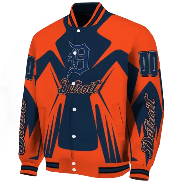 personalized detroit tigers spider mark navy red crocs varsity jacket best selling