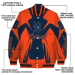 personalized detroit tigers spider mark navy red crocs varsity jacket best selling