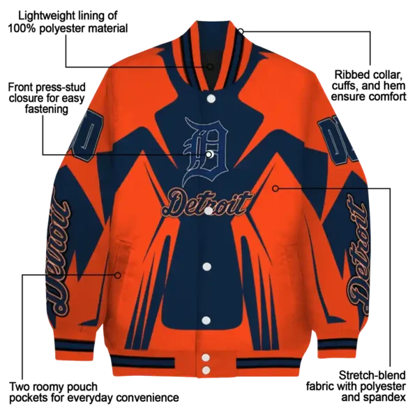 personalized detroit tigers spider mark navy red crocs varsity jacket new arrival