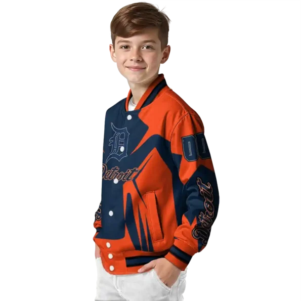 personalized detroit tigers spider mark navy red crocs varsity jacket trendy