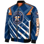 personalized houston astros chevron angles blue bomber jacket best selling