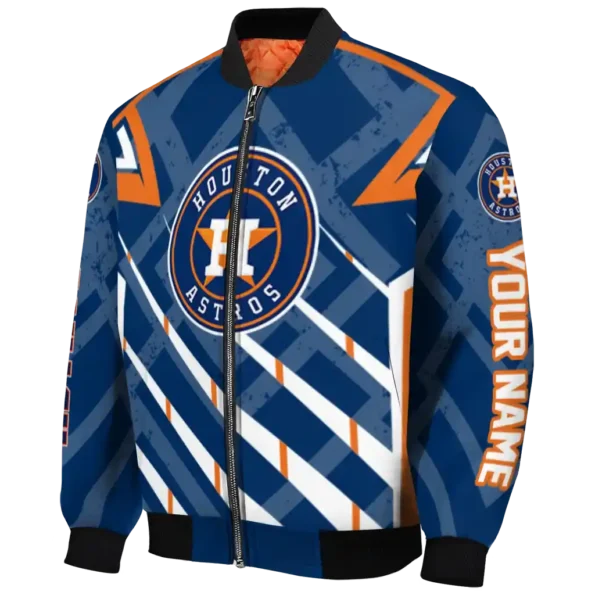 personalized houston astros chevron angles blue bomber jacket best selling