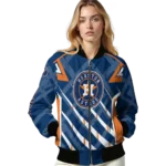 personalized houston astros chevron angles blue bomber jacket best selling
