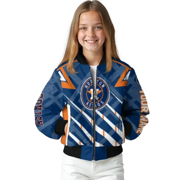 personalized houston astros chevron angles blue bomber jacket top rated