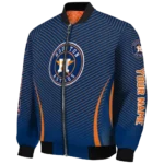 personalized houston astros chevron arrow blue bomber jacket best selling