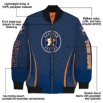 personalized houston astros chevron arrow blue bomber jacket best selling