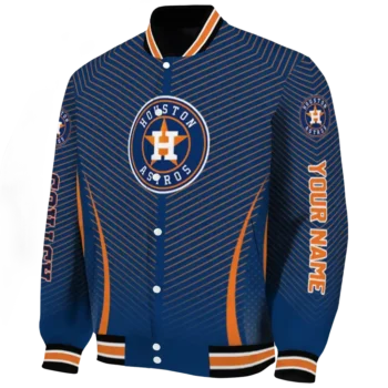 personalized houston astros chevron arrow blue varsity jacket best selling