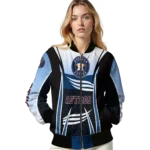 personalized houston astros mesh effect blue black bomber jacket best selling