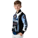 personalized houston astros mesh effect blue black bomber jacket best selling