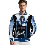 personalized houston astros mesh effect blue black varsity jacket best selling