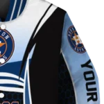 personalized houston astros mesh effect blue black varsity jacket best selling