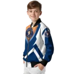 personalized houston astros v stripes blue white bomber jacket best selling