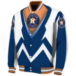 personalized houston astros v stripes blue white varsity jacket best selling
