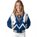 personalized houston astros v stripes blue white varsity jacket best selling