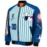 personalized kansas city royals eagle baseball royal blue white bomber jacket best selling