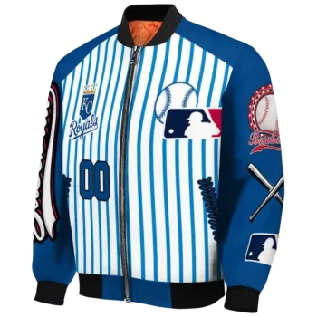personalized kansas city royals eagle baseball royal blue white bomber jacket best selling