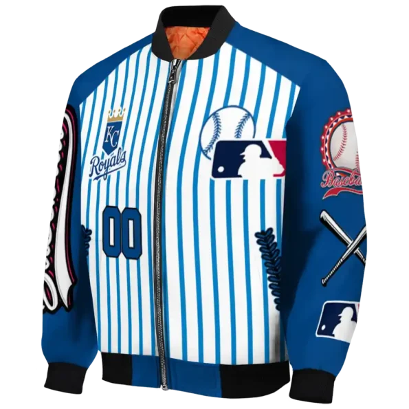 personalized kansas city royals eagle baseball royal blue white bomber jacket best selling