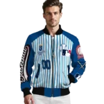 personalized kansas city royals eagle baseball royal blue white bomber jacket best selling