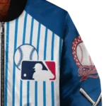 personalized kansas city royals eagle baseball royal blue white bomber jacket best selling