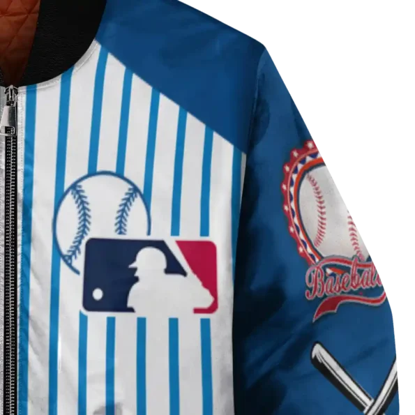 personalized kansas city royals eagle baseball royal blue white bomber jacket premium grade