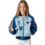 personalized kansas city royals eagle baseball royal blue white bomber jacket best selling