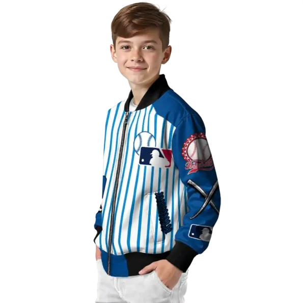 personalized kansas city royals eagle baseball royal blue white bomber jacket trendy