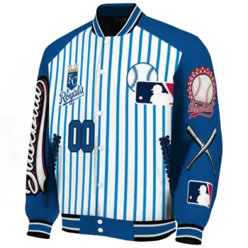 personalized kansas city royals eagle baseball royal blue white varsity jacket best selling