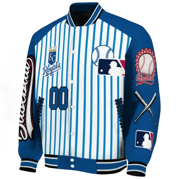personalized kansas city royals eagle baseball royal blue white varsity jacket best selling