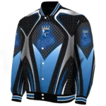 personalized kansas city royals mesh chest tan crocs black varsity jacket best selling