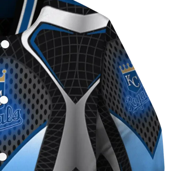 personalized kansas city royals mesh chest tan crocs black varsity jacket premium grade