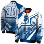 personalized kansas city royals star burst royal blue bomber jacket best selling