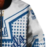 personalized kansas city royals star burst royal blue bomber jacket best selling