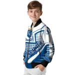 personalized kansas city royals star burst royal blue bomber jacket best selling