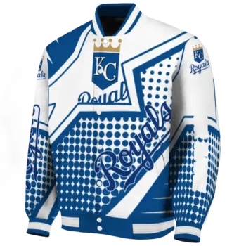 personalized kansas city royals star burst royal blue varsity jacket best selling