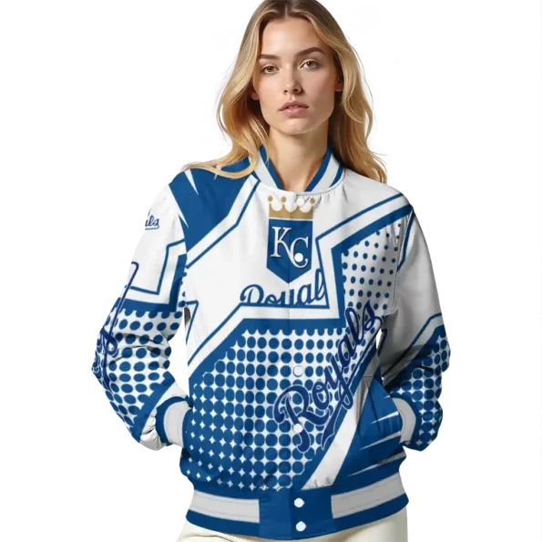 personalized kansas city royals star burst royal blue varsity jacket latest model
