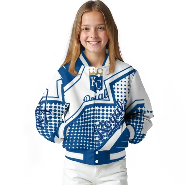 personalized kansas city royals star burst royal blue varsity jacket top rated