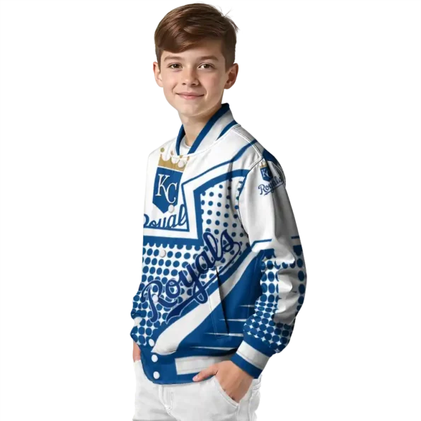 personalized kansas city royals star burst royal blue varsity jacket trendy