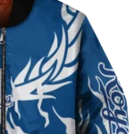 personalized kansas city royals winged blaze royal blue white bomber jacket best selling