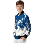 personalized kansas city royals winged blaze royal blue white bomber jacket best selling