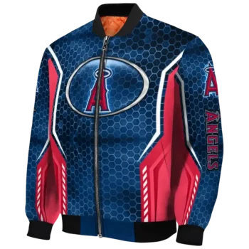 personalized los angeles angels power plate blue bomber jacket best selling