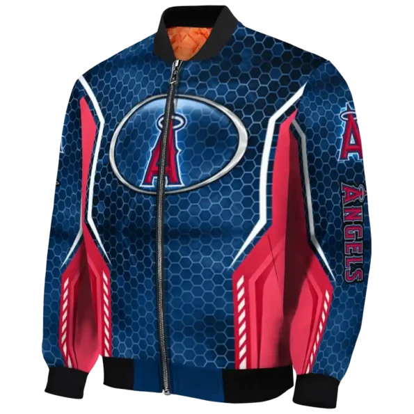 personalized los angeles angels power plate blue bomber jacket best selling