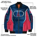 personalized los angeles angels power plate blue bomber jacket best selling