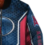 personalized los angeles angels power plate blue bomber jacket best selling